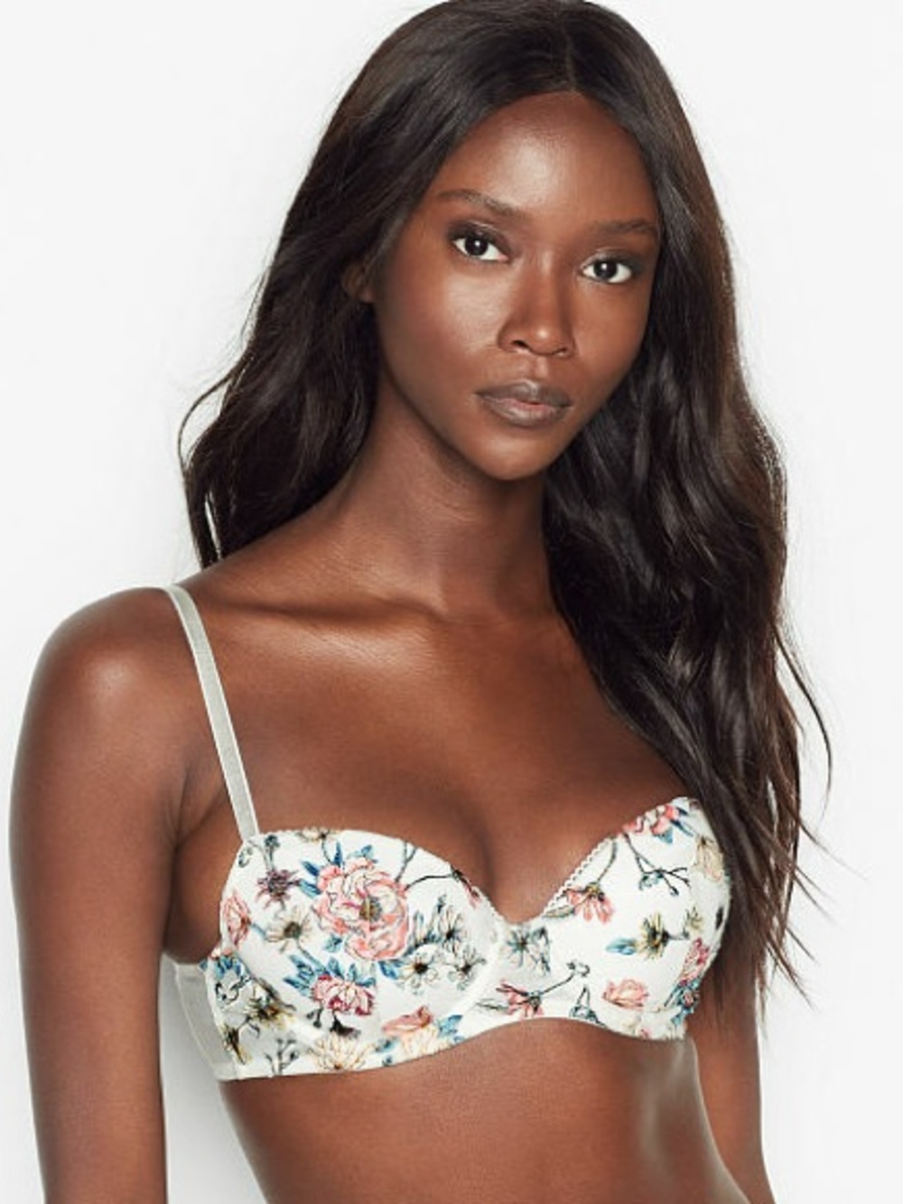 Victoria's Secret Dream Angels Floral Embroidery Lined Demi Bra